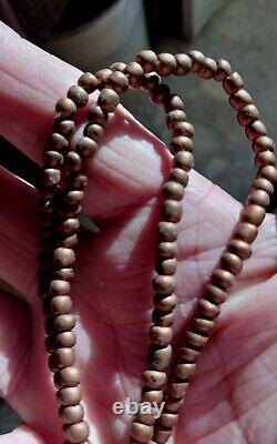 Awesome Vintage Native American Tribal Copper Trade Beads 42 In
