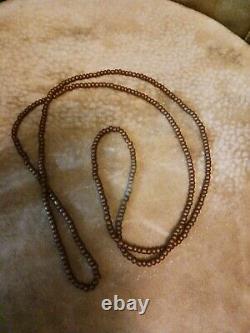 Awesome Vintage Native American Tribal Copper Trade Beads 42 In Very Nice