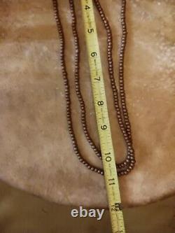Awesome Vintage Native American Tribal Copper Trade Beads 42 In Very Nice