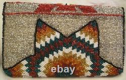 BRILLIANT! Native American beaded SPARKLING STAR QUILT wallet checkbook cover