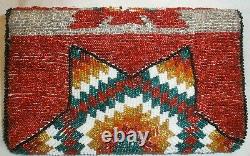 BRILLIANT! Native American beaded SPARKLING STAR QUILT wallet checkbook cover