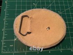 Beaded Buckskin Native American Indian Belt Buckle Buffalo Seed Bead Southwest