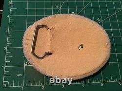 Beaded Buckskin Native American Indian Belt Buckle Buffalo Seed Bead Southwest