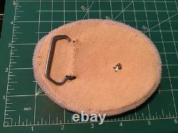 Beaded Buckskin Native American Indian Belt Buckle Buffalo Seed Bead Southwest