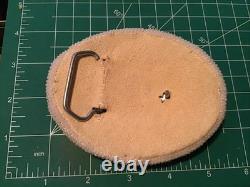 Beaded Buckskin Native American Indian Belt Buckle Buffalo Seed Bead Southwest