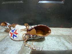 Beaded Moccasins 10 Length x 3 Wide