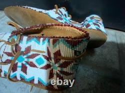 Beaded Moccasins 10 Length x 3 Wide