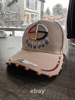 Beaded Native Pride Hat Cap New Beads Native American Beadwork