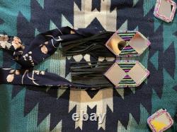 Beaded Pow Wow Set Regalia For Girls Headband Neck Drop Hairties Earrings Purse