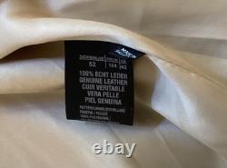 Beaded and Fringed Men's Leather Coat with Native American Motif by 3B West