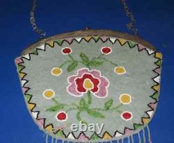 Beautiful Antique Plateau-Flathead Beaded Purse-Bag-Native American-Early 1900s