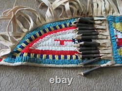 Beautiful Native American Indian Beaded Knife Sheath