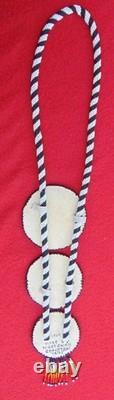 Beautiful Vintage Native American 3 Large Beaded Rosetteschoctaw Signed & Dated