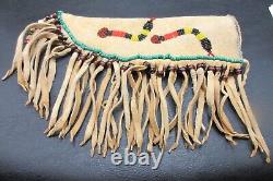 Beautiful Vintage Native American Indian Beaded Knife Sheath With Snakes