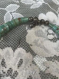 Beautiful Vintage Native American Navajo Turquoise Beaded Necklace NEEDS REPAIR