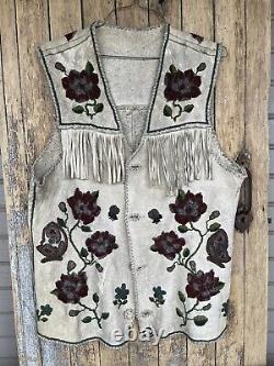 Blackfeet vintage beaded vest ca. 1920s Authentic Native American beadwork