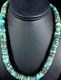 Blue Turquoise Bead 8mm Heishi Navajo Sterling Silver Necklace 20 1135