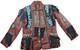 Brown Leather Beaded Native American Style Eagle Biker Jacket Suede Fringe sz40