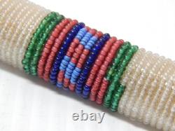 C. 1870-90s PLAINS BEADED lAKOTA INDIAN AWL CASE with RED HORSEHAIR TIN CONES C. 1870-90s PLAINS BEADED lAKOTA INDIAN AWL CASE with RED HORSEHAIR TIN CONES