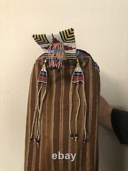 Ca1880 NATIVE AMERICAN CHEYENNE INDIAN BEADED SOFT TOP CRADLE