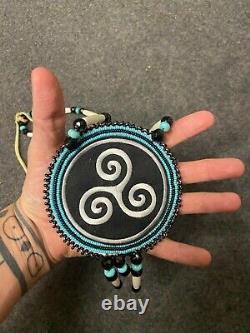 Celtic Pride Native American Beadwork Native Beaded Medallion Pow Wow Regalia