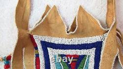 Cheyenne Indian Bead Beadwork Beaded & Leather Medicine Tobacco Bag Pouch