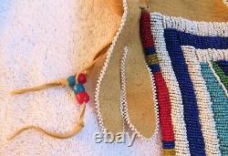 Cheyenne Indian Bead Beadwork Beaded & Leather Medicine Tobacco Bag Pouch