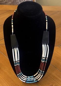 Chief Dodge Native American Handmade Heishi Multi-Strand Beaded Necklace Arizona
