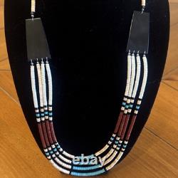 Chief Dodge Native American Handmade Heishi Multi-Strand Beaded Necklace Arizona