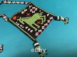 Collectible Vintage Native American Hand Beaded Horse Bag Purse