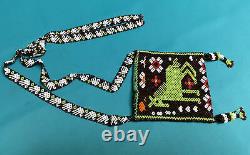 Collectible Vintage Native American Hand Beaded Horse Bag Purse
