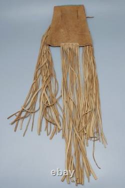 Contemporary Northern Plains Native American Deer Skin Pouch / Bag Bead Work Fri