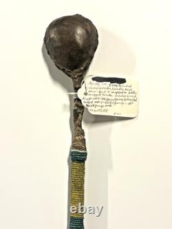 Coup Stick Original Native American Indian Beaded Hide Wood 29 Late 1800s