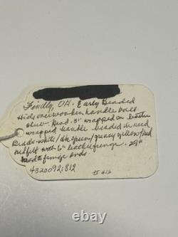 Coup Stick Original Native American Indian Beaded Hide Wood 29 Late 1800s