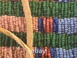 Crow Beaded Smoked Brain Tanned Buckskin Sewing Bag