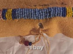 Crow Beaded Smoked Brain Tanned Buckskin Sewing Bag