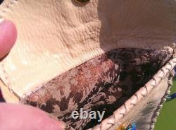 Deerskin Leather Native American Kachina Expertly Beaded Bag 6 by 8 inch