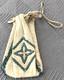 Early 19th c Native American Deer Skin Beaded Pouch Beautiful Classic Design