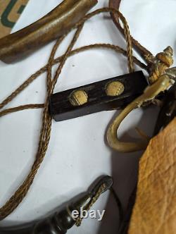 Elaborate Vintage Used Hand Made Native American Beaded Fighters Bag & Extras