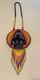 End of the Trails, Handmade Native American Beaded, Painted Medallion Necklace