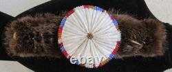 Eskimo Inuit Indian Beads Beaded Beadwork Leather Shell Fur Jewelry Bracelet