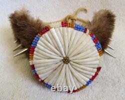 Eskimo Inuit Indian Beads Beaded Beadwork Leather Shell Fur Jewelry Bracelet