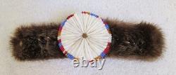 Eskimo Inuit Indian Beads Beaded Beadwork Leather Shell Fur Jewelry Bracelet