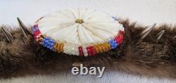 Eskimo Inuit Indian Beads Beaded Beadwork Leather Shell Fur Jewelry Bracelet