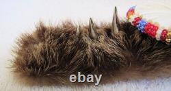 Eskimo Inuit Indian Beads Beaded Beadwork Leather Shell Fur Jewelry Bracelet