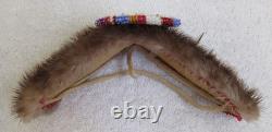 Eskimo Inuit Indian Beads Beaded Beadwork Leather Shell Fur Jewelry Bracelet