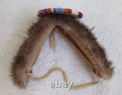 Eskimo Inuit Indian Beads Beaded Beadwork Leather Shell Fur Jewelry Bracelet