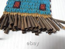 Exquisite Assiniboine Sioux Indian Beaded Strike A Light Pouch On Buffalo