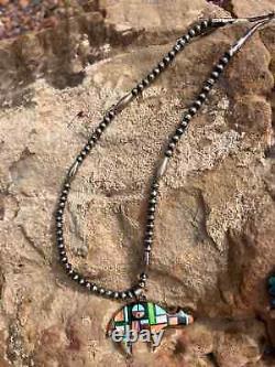 FRANK YELLOWHORSE Navajo Native American Necklace Spirit Bear Native American