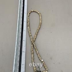 FUR TRADE Native American Copper Gorget Hudson Bay Era Beaded Cross Necklace